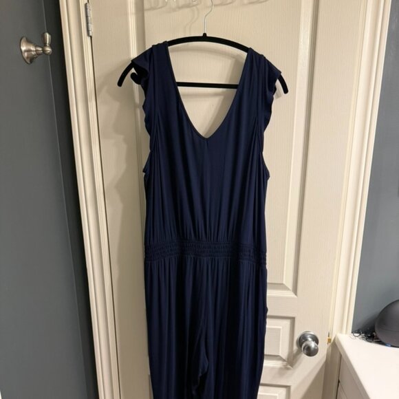 Super Cute Navy Cotton Tshirt Romper - Picture 2 of 4